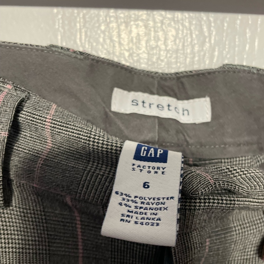 GAP PLAID STRETCHY WOMENS PANTS SIZE 6 - Picture 3 of 3
